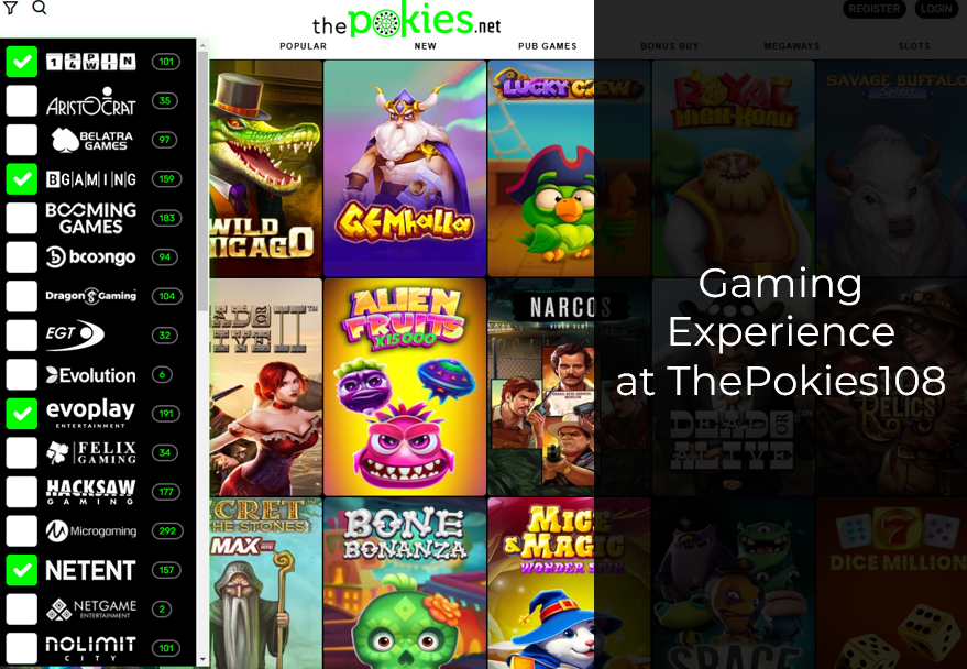 ThePokies108 Games